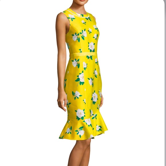 Draper James Yellow Magnolia Ruffle Shift Dress